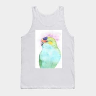 Purple-crowned lorikeet watercolor portrait n.2 Tank Top